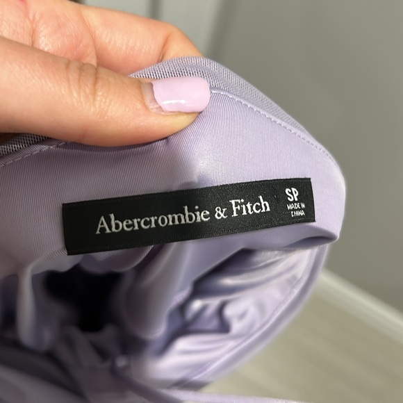 Abercrombie Mesh Asymmetrical Off The Shoulder Maxi Dress - Picture 12 of 15